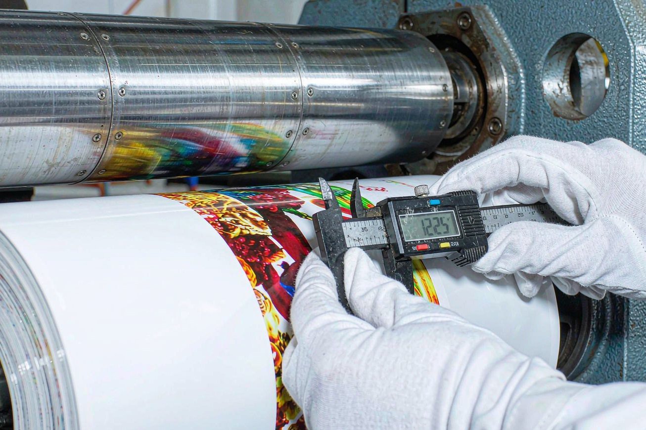 In-process thickness check at the line