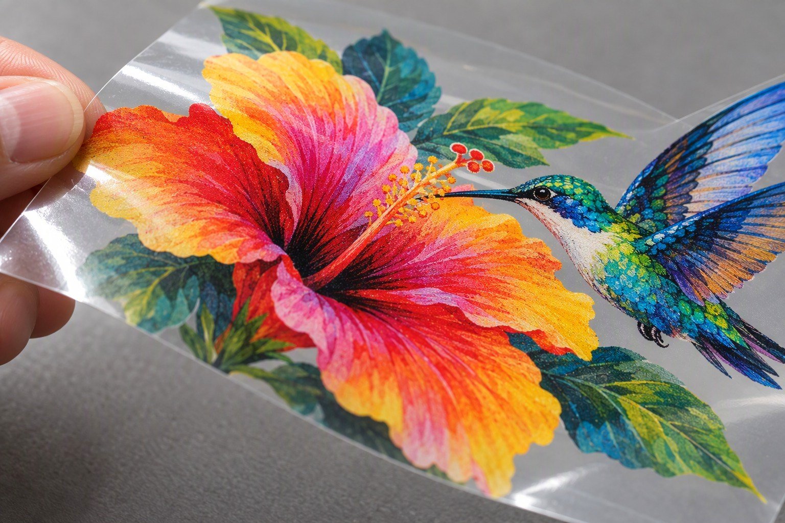 Printed transfer film, full-colour artwork